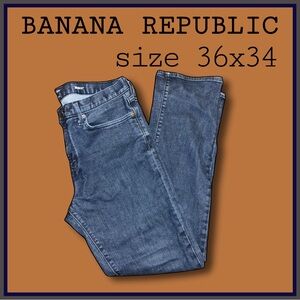 men’s BANANA REPUBLIC travel style blue JEANS size 36x34